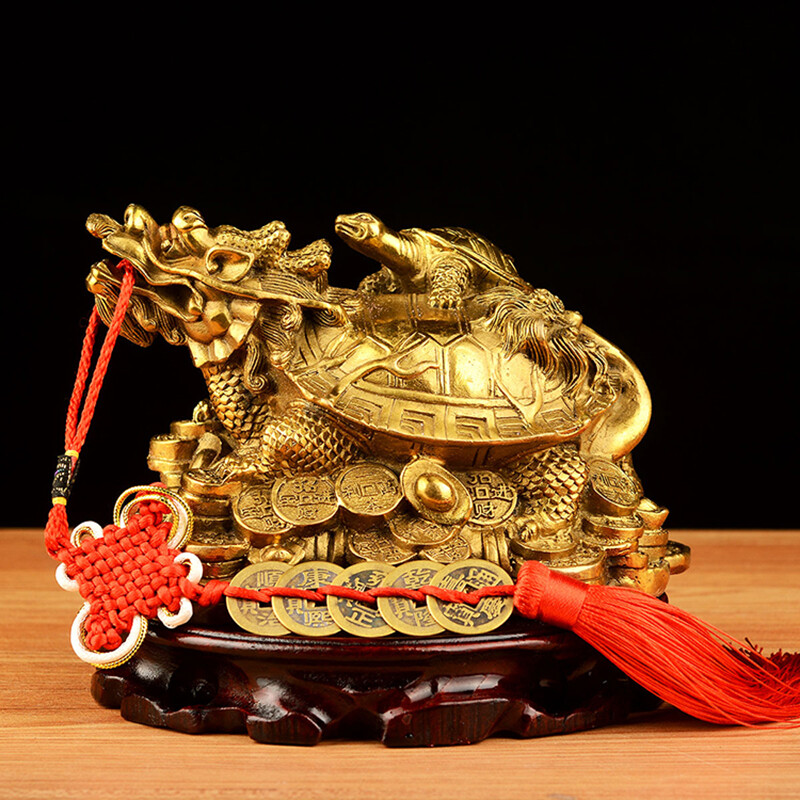 銅龍龜擺件 辦公室風水與工藝禮品的完美融合